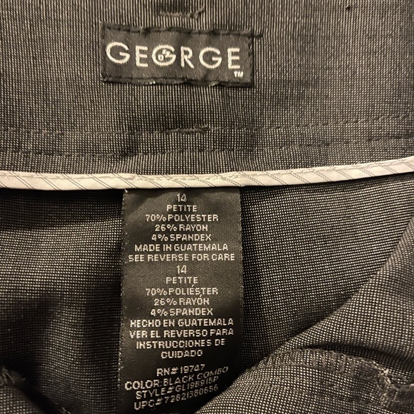 George dress slacks, size 14P, gray color. Gently worn - Picture 3 of 3